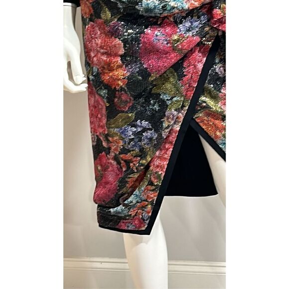 Chiara Boni La Petite Robe Cesarima Floral Sequined Cocktail Dress Size 4 (40) - Picture 9 of 11